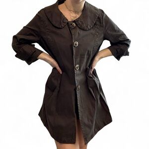 Live a Little Chocolate Brown Pea Coat